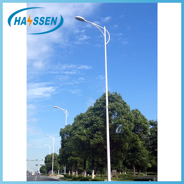 Single Bracket Street Lighting Pole With Powder Coating