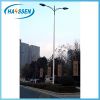 10m street lighting pole double arms