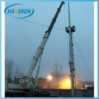 Installation of the high mast poles