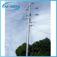 69kv power pole electric pole for electric power distribution